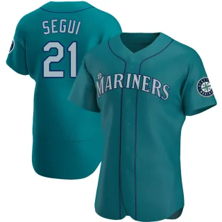 Authentic Men's David Segui Seattle Mariners Alternate Jersey - Aqua