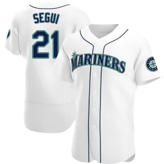 Authentic Men's David Segui Seattle Mariners Home Jersey - White