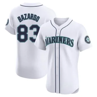 Elite Men's Eduard Bazardo Seattle Mariners Home Jersey - White