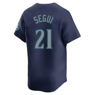 Limited Men's David Segui Seattle Mariners Road Jersey - Navy