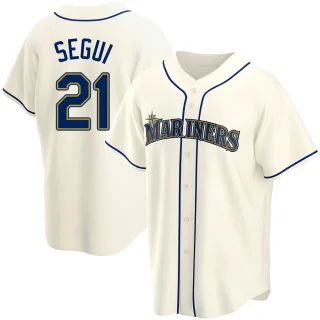 Replica Men's David Segui Seattle Mariners Alternate Jersey - Cream