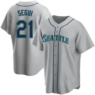 Replica Men's David Segui Seattle Mariners Road Jersey - Gray