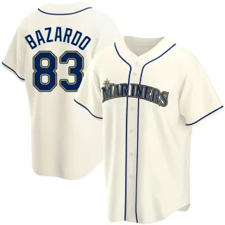 Replica Men's Eduard Bazardo Seattle Mariners Alternate Jersey - Cream