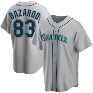 Replica Men's Eduard Bazardo Seattle Mariners Road Jersey - Gray