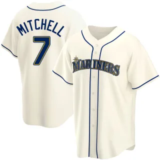 Replica Men's Kevin Mitchell Seattle Mariners Alternate Jersey - Cream