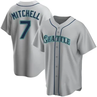 Replica Men's Kevin Mitchell Seattle Mariners Road Jersey - Gray