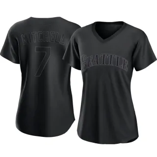 Replica Women's Kevin Mitchell Seattle Mariners Pitch Fashion Jersey - Black