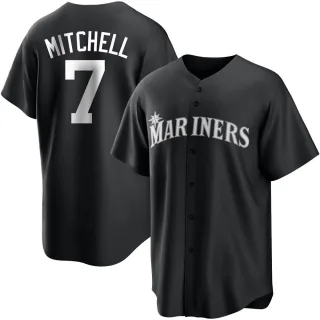 Replica Youth Kevin Mitchell Seattle Mariners Jersey - Black/White